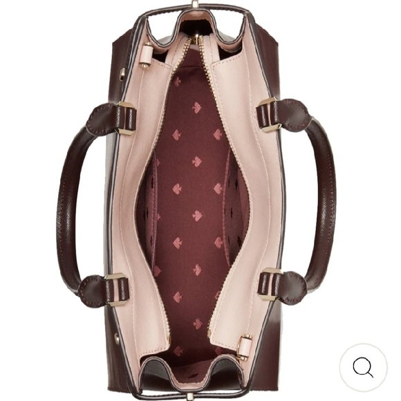 Kate Spade Burgundy and Cream Handbag - Picture 3 of 8